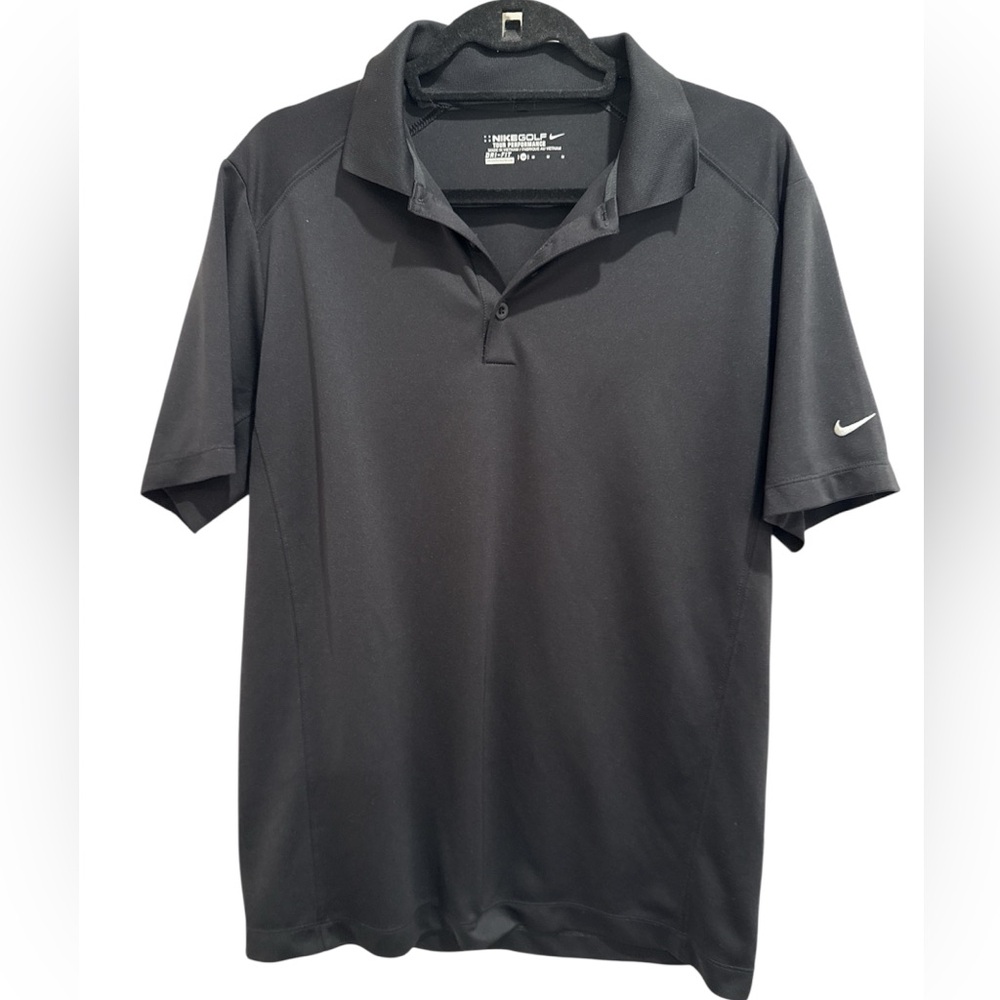 Nike Men's Black DRI-Fit Golf Tour Performance Polo Shirt Medium
